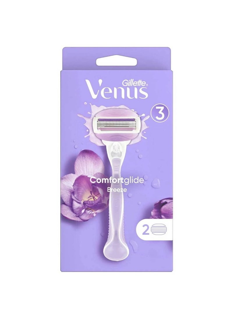 Gillette Venus Comfort Glide Breeze Handle + 2 Blades - Image 1
